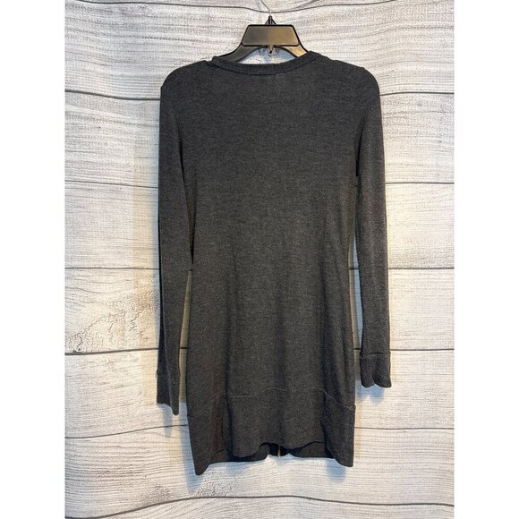 Aqua Long Sleeve Cardigan With Zipper Front Size S - Picture 3 of 3